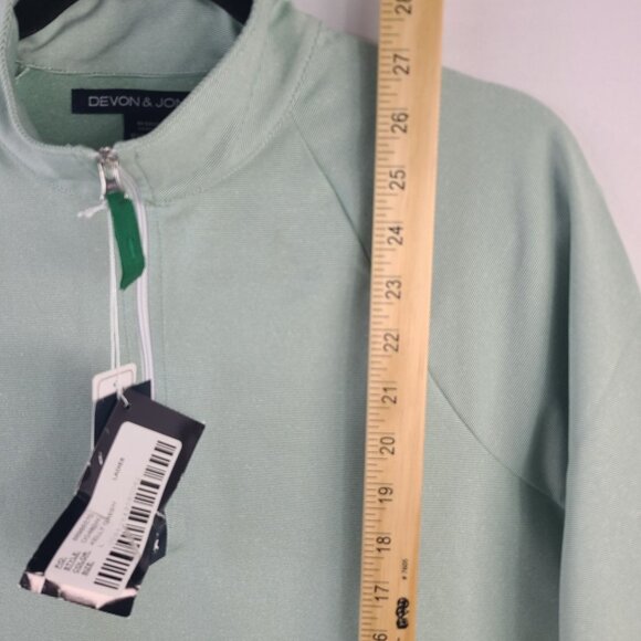 NWT Devon & Jones Ladies Crownlux Performance Kelly Green 1/4 Zip Pullover Sz L - Picture 5 of 7